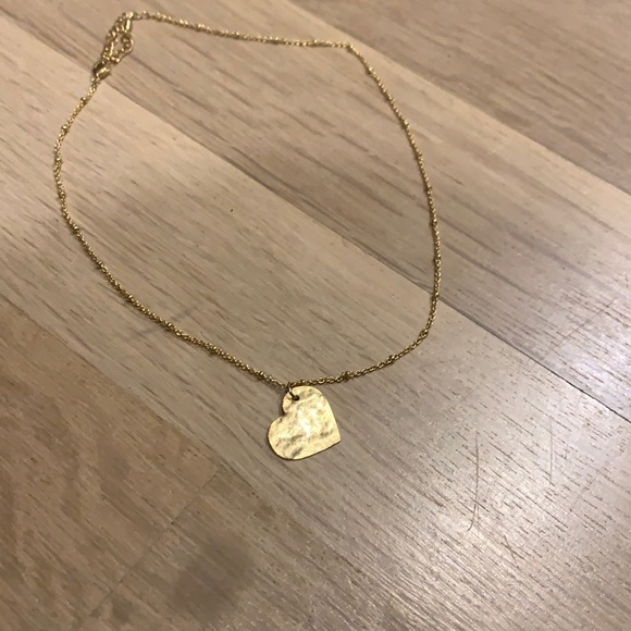 Hammered heart necklace